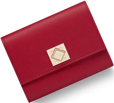 Dior Turn Me Twist Lock Wallet On Chain Dark Fuscia Leather